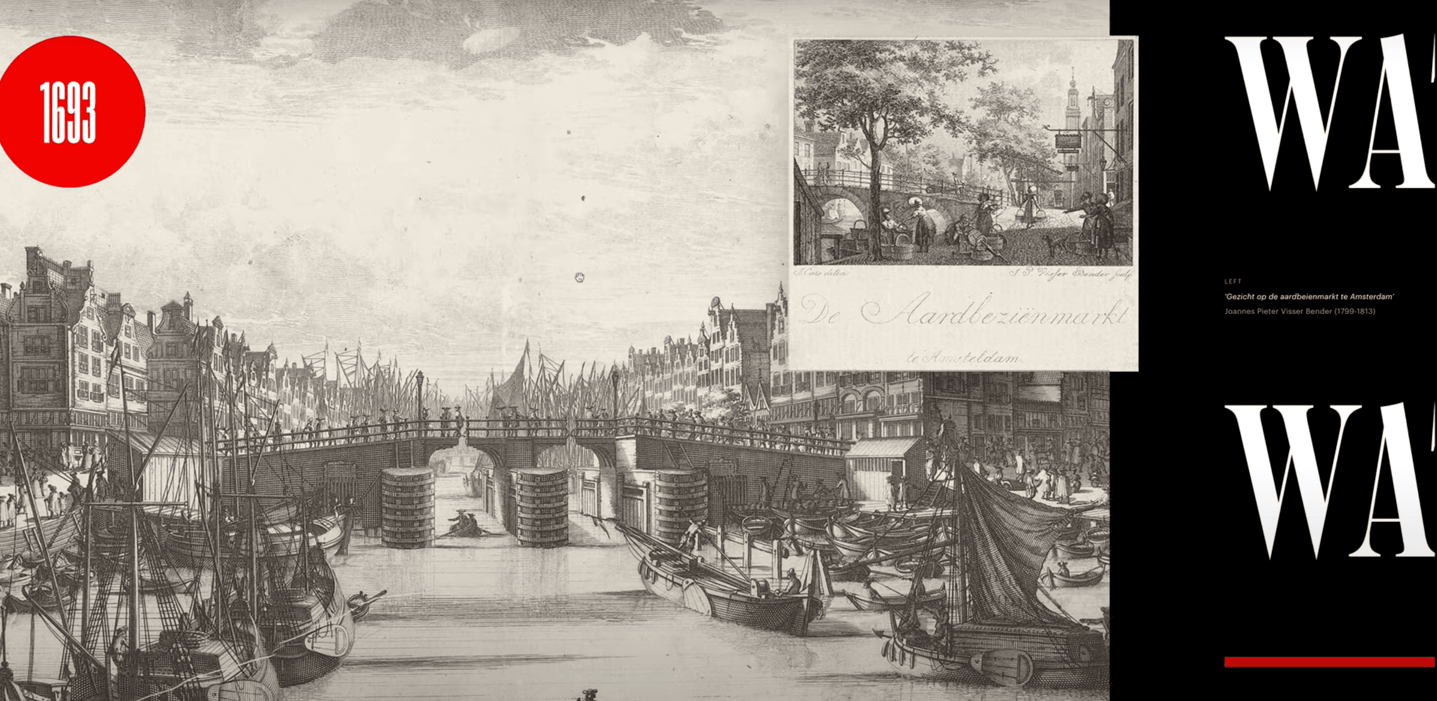 example of horizontal scrolljacking from the Amsterdam canals website